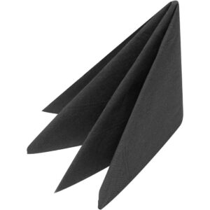 1024024-BK Black (40x40cm) - 4 Fold Napkins (16x125)