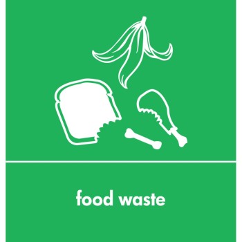 105168-FOOD Recycling Sticker English - Green - FOOD WASTE