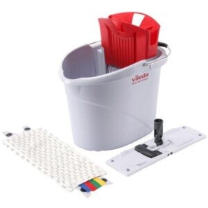 129673-RD Vileda UltraSpeed Mini Starter Kit (Bucket+Head+Pad) RED