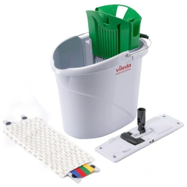 129674-GN Vileda UltraSpeed Mini Starter Kit (Bucket+Head+Pad) GREEN