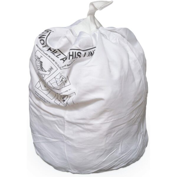 1523004WH Durable Polyester SafeLoop Laundry Bag - WHITE