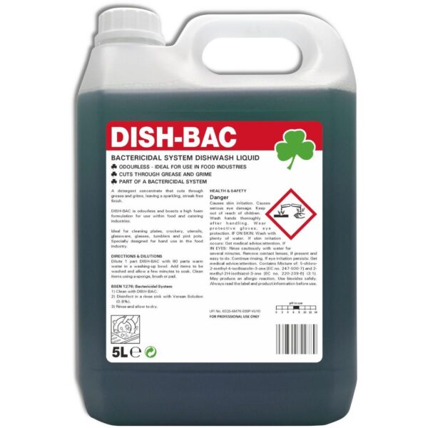 221.5L DISH-BAC Anti-Bac Washing-up Liquid - 5L