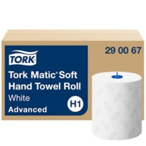 290067 Tork Matic (H1) 2-Ply White Hand Towel Rolls 150m (1x6)