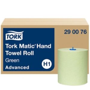 290076 Tork Matic (H1) 2-Ply Green Hand Towel Rolls 150m (1x6)