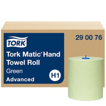 290076 Tork Matic (H1) 2-Ply Green Hand Towel Rolls 150m (1x6)