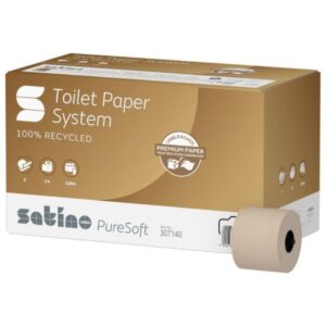 Satino JT3 2-Ply PureSoft BROWN TwinMatic System T/Rolls 100m (1x24)
