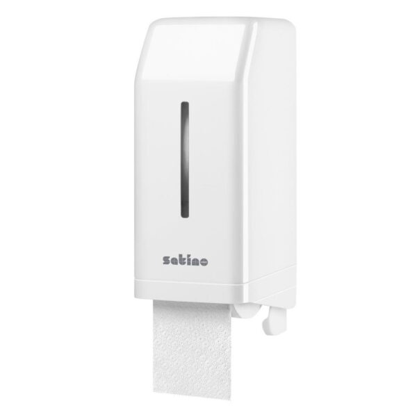 Satino JT3 Twin Matic System Toilet Roll Dispenser - White