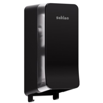 333423-BK Satino JT3 System Twin Toilet Roll Dispenser - Black