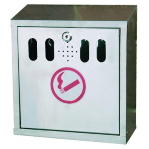 700 S/ Steel Wall Mounted Ashtray / Cigarette Bin