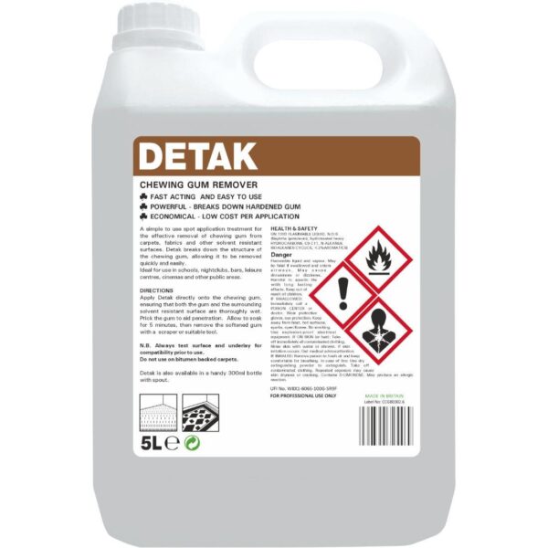702.5L DETAK Solvent Chewing Gum Remover 5L