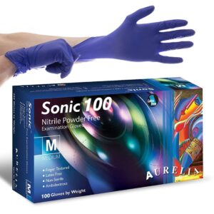 Sonic 100 Blue PF Nitrile Gloves (XL) - Box 100