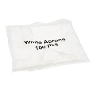 Medium (11mu) Flat Pack Aprons WHITE (27x42") (1x100)