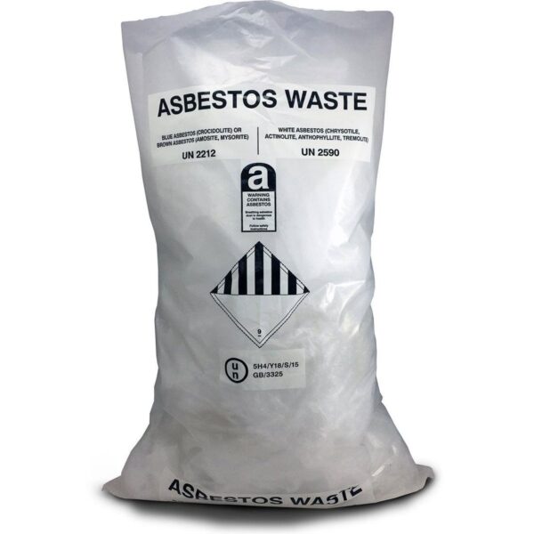 envirosack® 1200x900mm 85mu H.Dty CLEAR Printed Asbestos Bags (1x100)