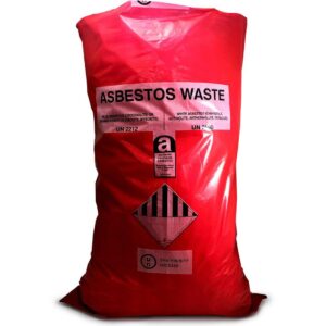 envirosack® 1200x900mm 85mu H.Dty RED Printed Asbestos Bags (1x100)