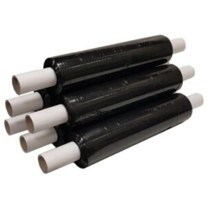 BPW17400 Black Stretch Pallet Wrap 17 Micron 16" 400mm x 300m