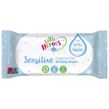 Little Heroes Sensitive Baby Water Wipes (Pack 66)