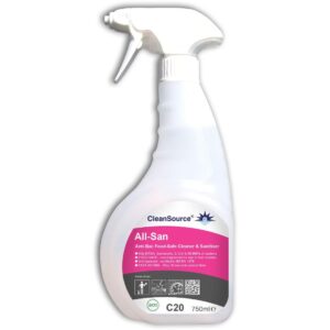 CleanSource® ALL-SAN Food-Safe Anti-Bac Clnr & Sanitiser 750ml