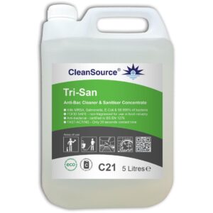 C21.5L CleanSource® TRI-SAN Food-Safe Anti-Bac Cleaner & Sanitiser - 5L