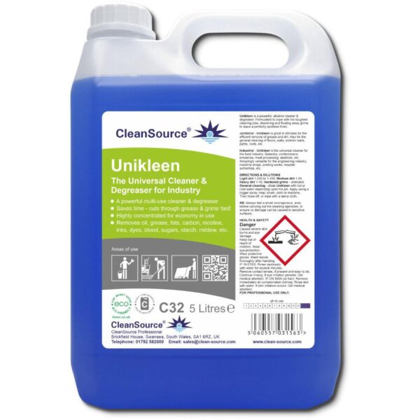 C32C.5 CleanSource® UNIKLEEN Cleaner/Degreaser Concentrate -5L