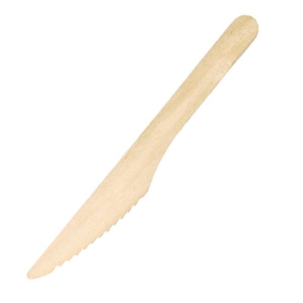 Compostable Wooden Knives (Pack of 100) (1x100)