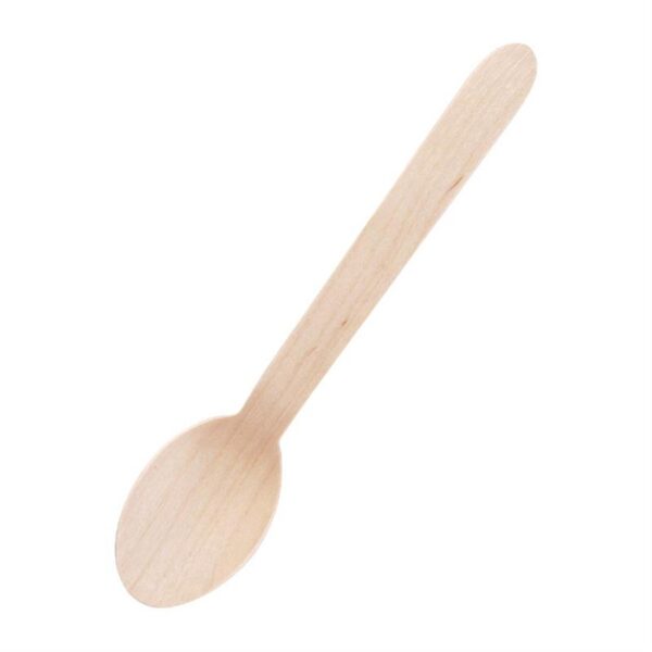 CD904 Compostable Wooden Dessert Spoons (1x100)