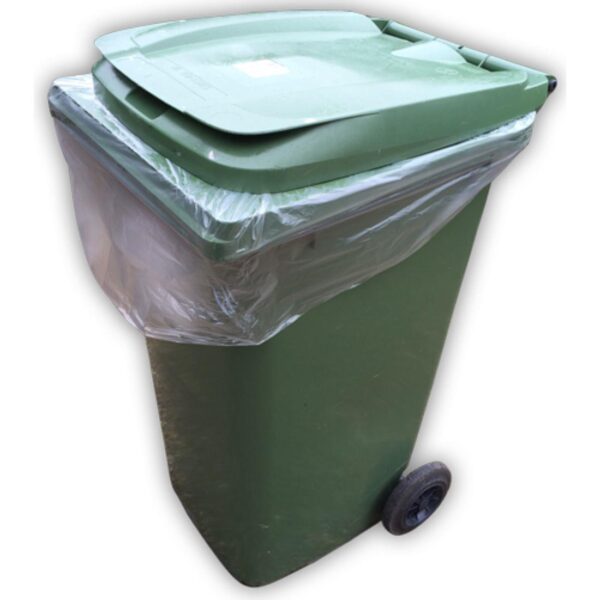 CLWBL envirosack® 30x45x54" (270L) Clear Wheelie Bin Liners (1x100)