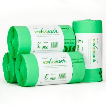 COMCBL50L envirosack® Compostable Bin Liners (50L) 170x610x762mm (Roll25) x 20 (1x500)