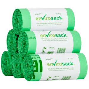 envirosack® Compostable Bin Liners (7L) 210x390x390mm (Roll of 52) x 40 (1x2080)