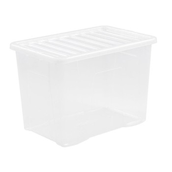 80L Clear Plastic Storage Box & Lid