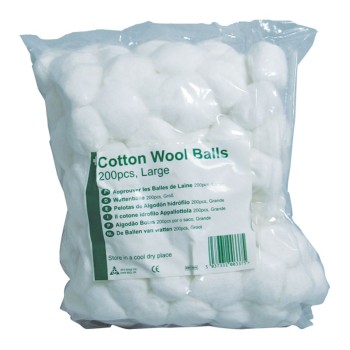 D7976 Cotton wool balls, Large (1x200)