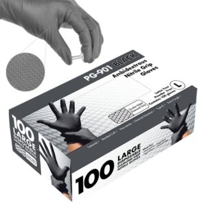 Diamond Grip HD BLACK P/F Nitrile Gloves (Box 100) - XL