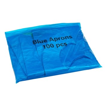 Premium (14mu) Flat Pack Aprons BLUE (27x42") (1x100)