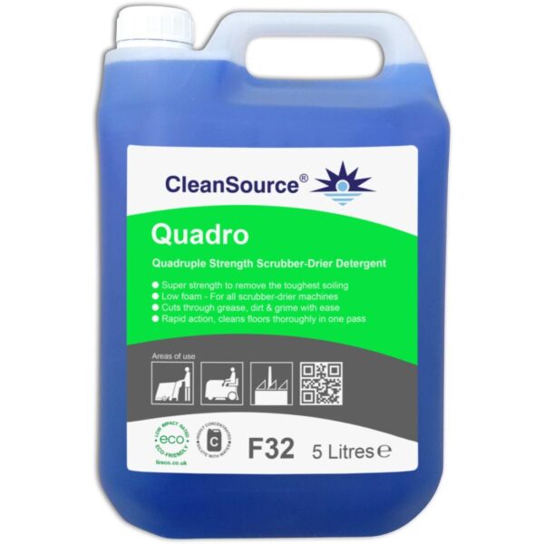 F32.5L CleanSource® QUADRO 4X Strength Scrubber Drier Detergent -5L