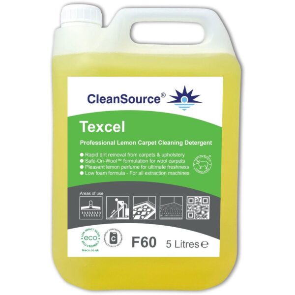 F60.5L CleanSource® TEXCEL Carpet Extraction Cleaner- 5L