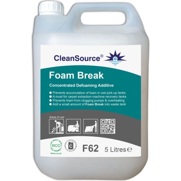 F62.5L CleanSource® FOAM BREAK Concentrated Defoamer - 5L