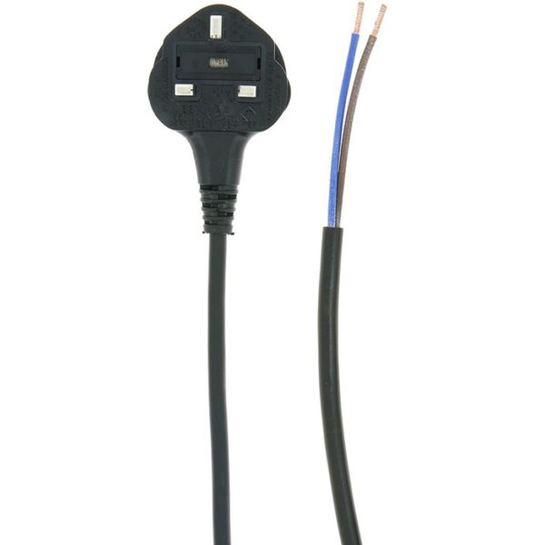 12m 1.0mm 2-Core Black UK plug 13A