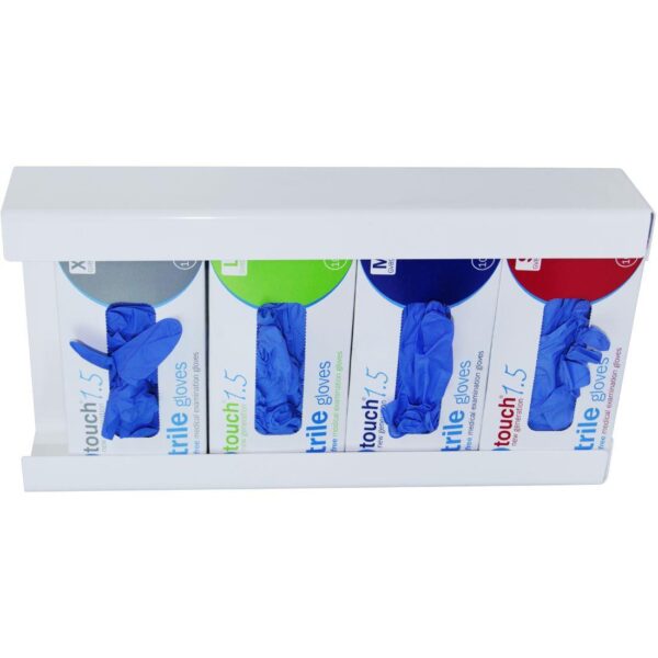 GEQGD Quadruple Plastic Glove Dispenser - Holds 4 Boxes (S/M/L/XL)
