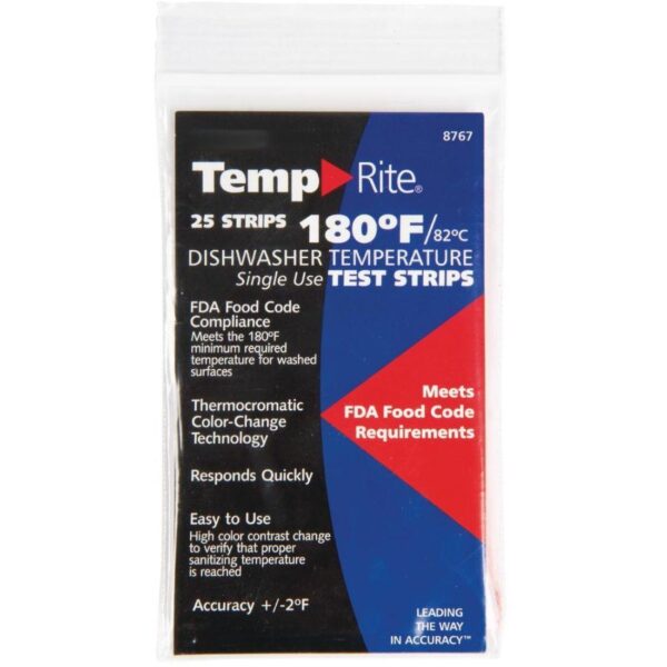 Dishwasher Temperature Test Strips (Pack of 25) (1x25)