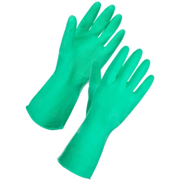 GR03-G-M Green Rubber Gloves (M) - Pair