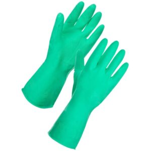 Green Rubber Gloves (XL) - Pair