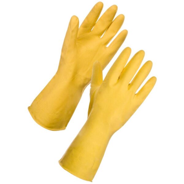 GR03-Y-L Yellow Rubber Gloves (L) - Pair