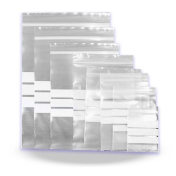 GSC3.5X4.5-WOP Clear Grip Seal Polythene Bags (3.5x4.5") (1x1000) Write-On-Panels
