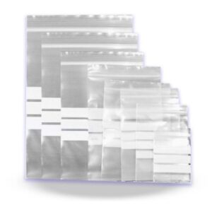 GSC5X7.5-WOP Clear Grip Seal Polythene Bags (5x7.5") (1x1000) Write-On-Panels