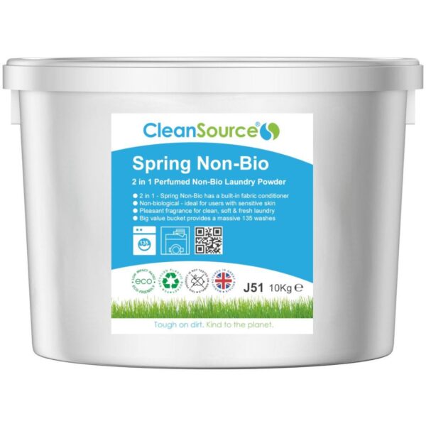 J51P CleanSource® SPRING 2in1 NON-BIO Laundry powder10kg Bucket