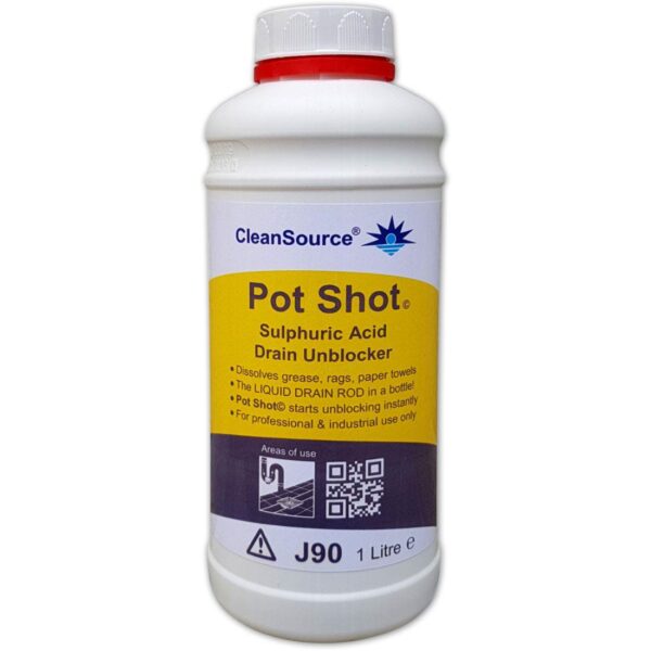J90.1 CleanSource® POT SHOT Sulphuric Acid Drain Opener -1L