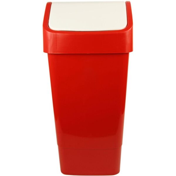 50L Lucy Swing Top Bin - Red