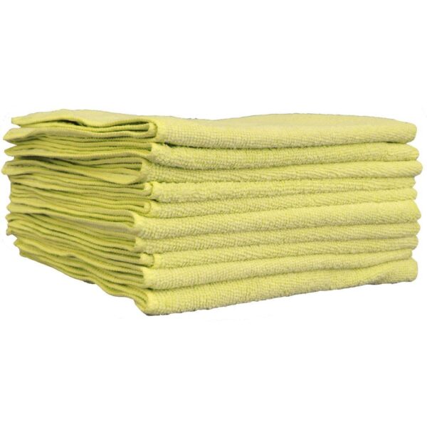MFC-YL ecovi® 40cm 250gsm Medium Microfibre Cloth - Yellow