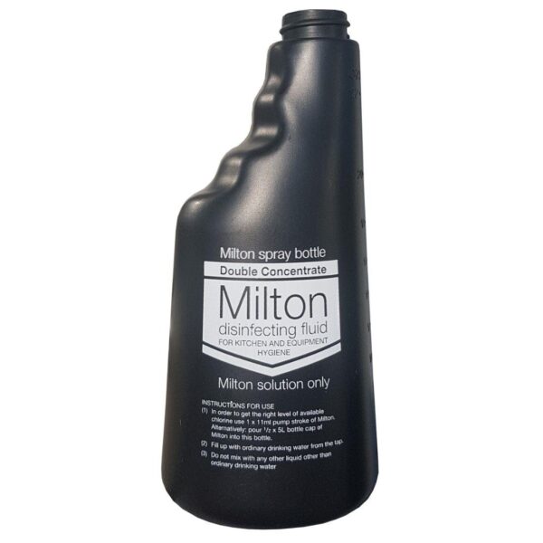 MILTON Branded Black Empty Trigger Bottle - 600ml