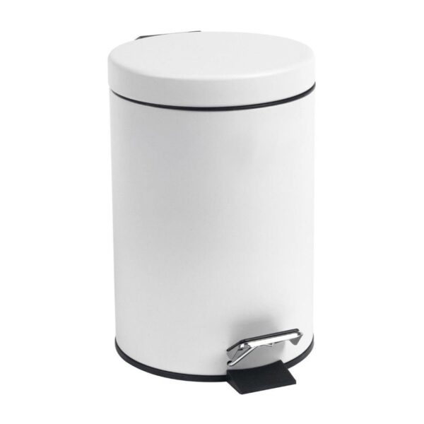 3 Litre White Pedal Bin