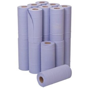 Perola® 2-ply Blue 10"/25cm Hygiene Rolls (1x18)
